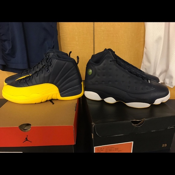 black and yellow 12s size 9